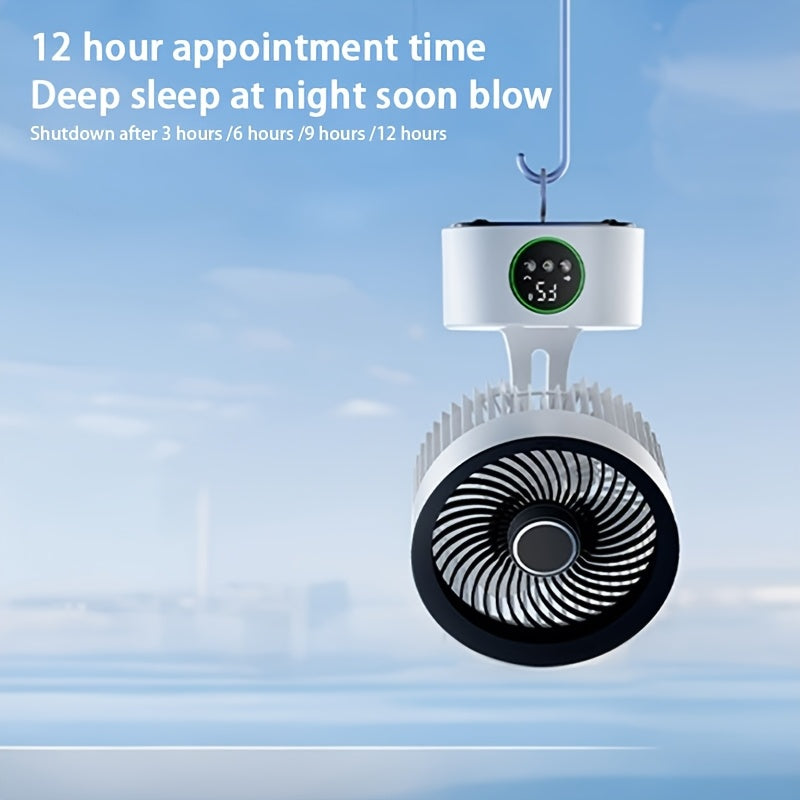 Desktop Air Circulation Fan with Timer, Quiet, Strong Airflow, 3-in-1 Table Fan for Home Dorm Kitchen Bathroom