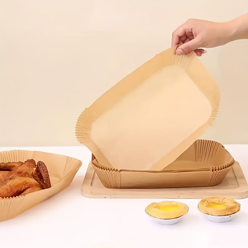 100pcs Non-Stick Disposable Air Fryer Parchment Paper Liners for Baking Frying Cooking