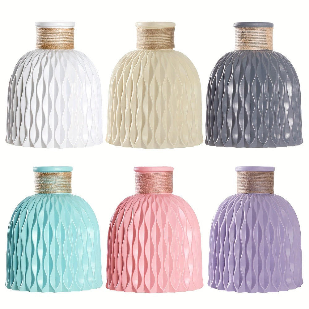 2 богемные белые пластиковые вазы, высотой 14,99 см, для искусственных цветов - идеально подходят для свадеб и домашнего декора.