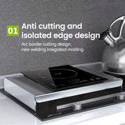 Zanglamaydigan po'latdan yasalgan pechning yonish joyi asosiy qismi, qopqoq tutqich bilan. Gaz va induksiya pechlari uchun ko'p funksiyali tashkilotchi. Joyni tejovchi dizayn, oson boshqaruv kirish imkoniyati bilan. Zamonaviy material bilan bardoshli.