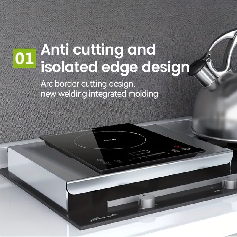 Zanglamaydigan po'latdan yasalgan pechning yonish joyi asosiy qismi, qopqoq tutqich bilan. Gaz va induksiya pechlari uchun ko'p funksiyali tashkilotchi. Joyni tejovchi dizayn, oson boshqaruv kirish imkoniyati bilan. Zamonaviy material bilan bardoshli.