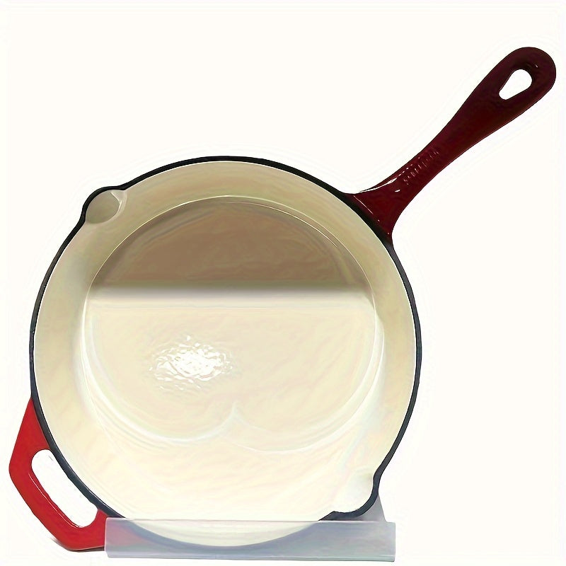 Cast Iron Skillet with Enamel Non-Stick Coating Oven Safe Induction Compatible 10 Inch