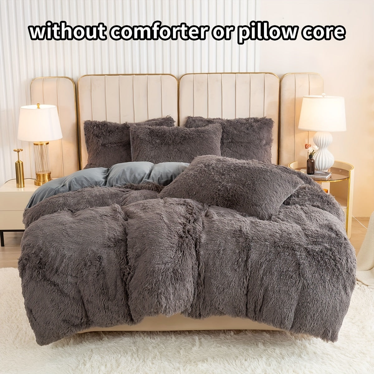 Set of 3 Pink Polyester Bedding Pieces for All Seasons Bedroom Decor