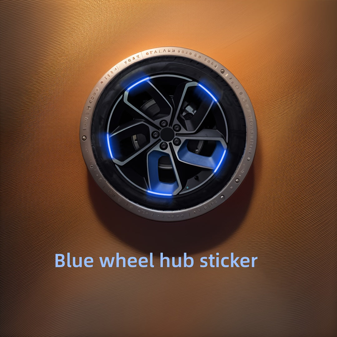 20 Pieces Blue Reflective Wheel Strips for Vehicles