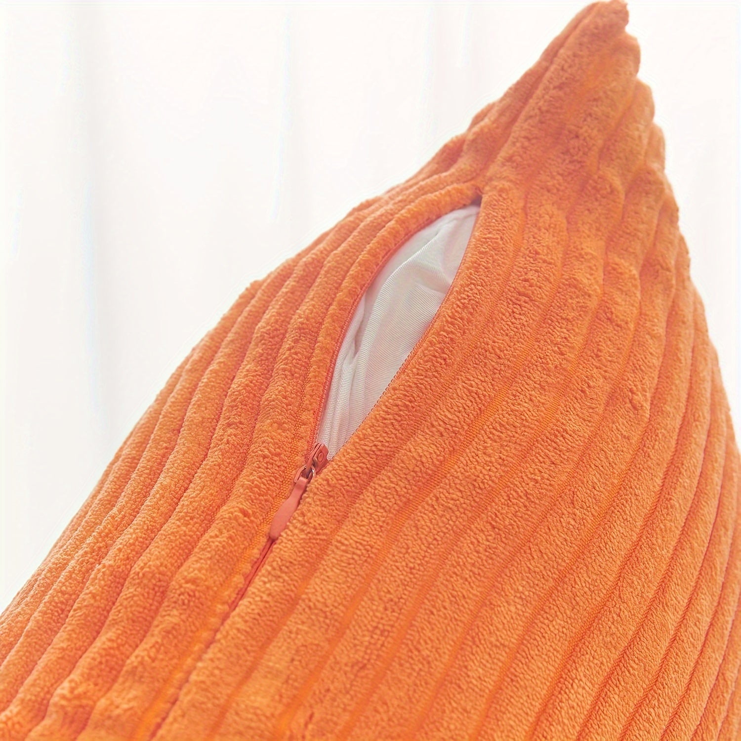 Orange Pillow Cover 30x50cm or 45x45cm Polyester Zipper Closure