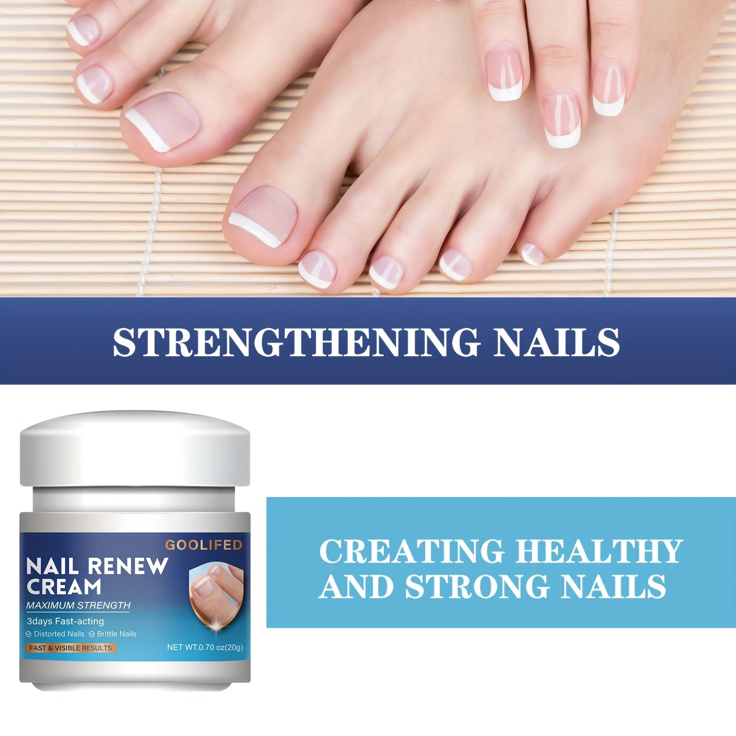 Крем для укрепления ногтей для слабых ногтей, увлажняющий и быстро действующий