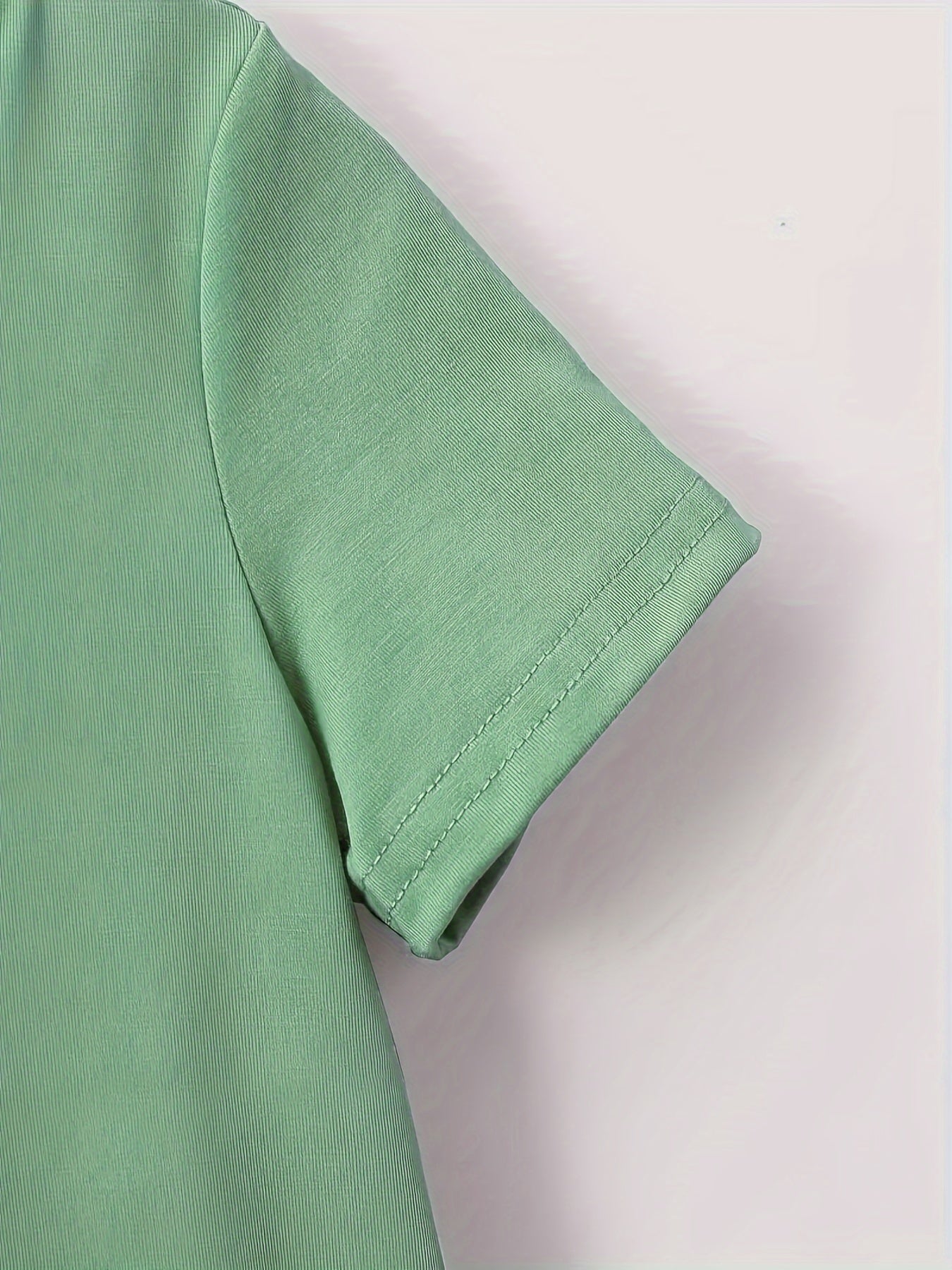 Camiseta casual de verano para niños con estampado de alfabeto y cuello redondo