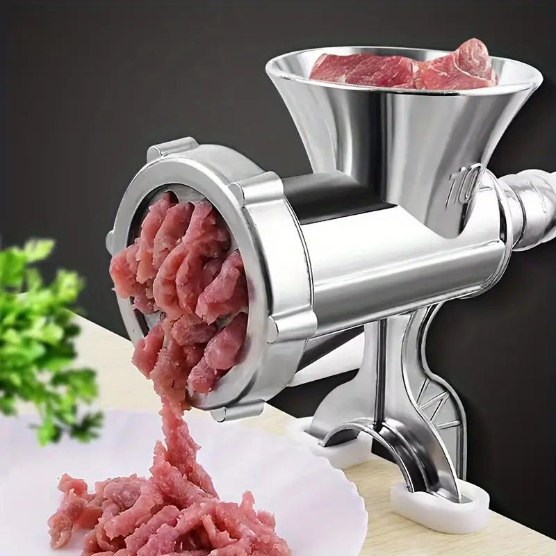 Qalin Alüminiumli Qoʻlda Boshqariladigan goʻsht maydalagich, kolbasa uchun, mol goʻshti, oshxona asbobi, oziq-ovqat maydalash