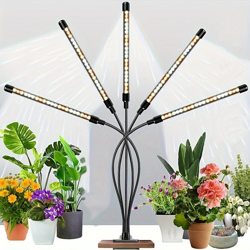 USB Powered Full Spectrum LED Grow Light with Flexible Gooseneck Foldable Design for Indoor Plants