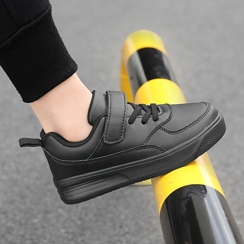 Kids Casual Shoes for Boys and Girls Lightweight Comfortable All-Season PU Fabric Low Top