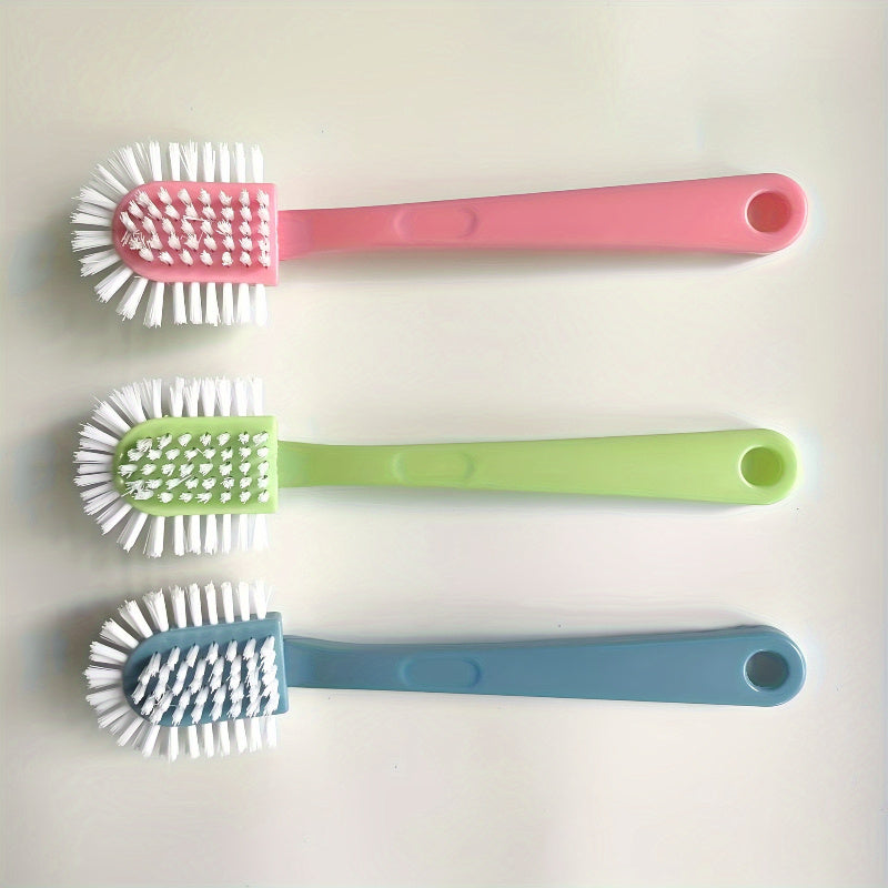 Ko'p funksiyali 5 tomonli plastik kir yuvish cho'tkasi - uzoq tutqichi bilan - poyabzal, kiyim, hojatxonalar va ochiq joylarda foydalanish uchun mustahkam qo'lda tozalash vositasi - elektr energiyasi talab qilinmaydi