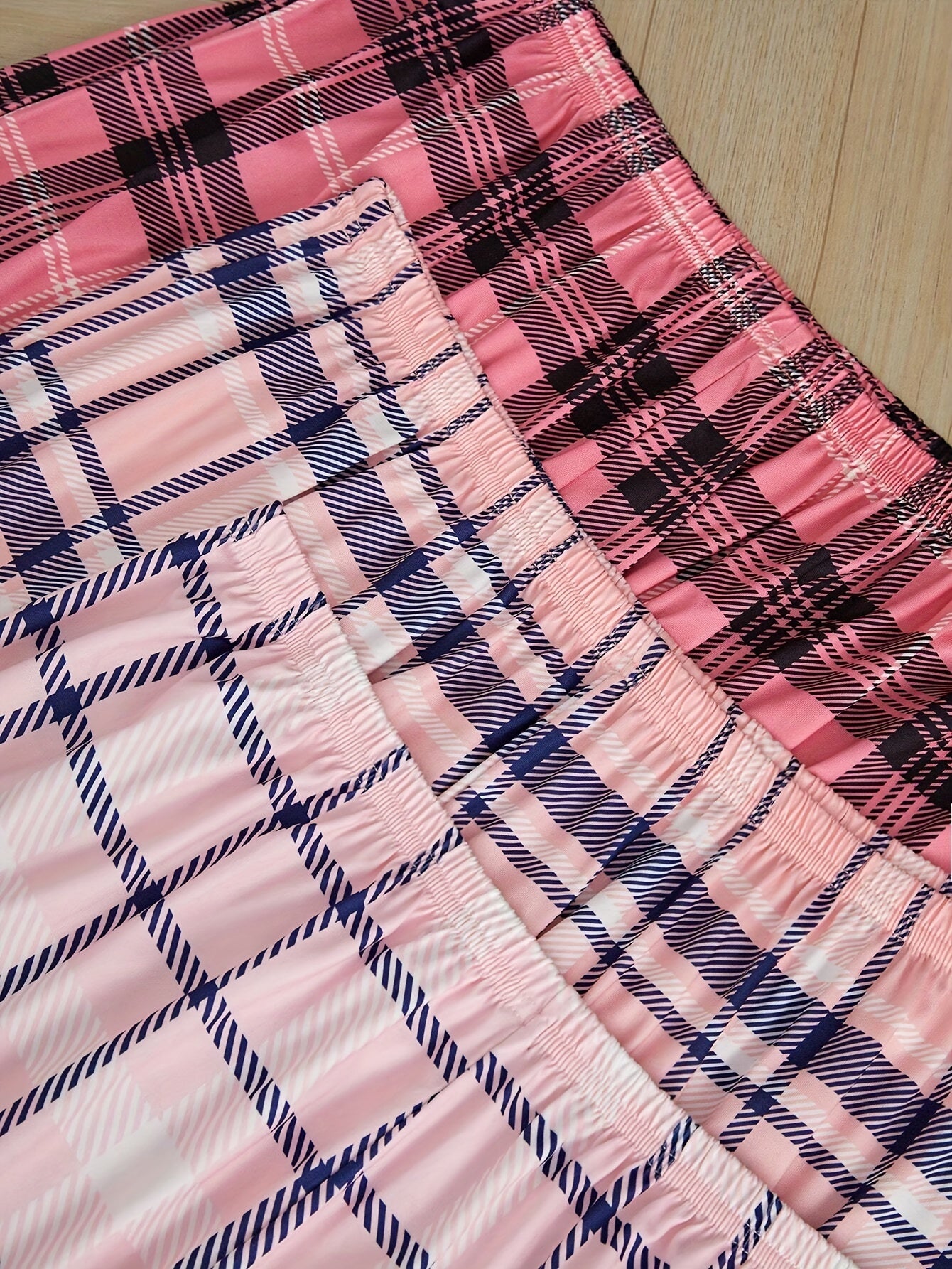 Женские плюсовые пижамные штаны в клетку с эластичным поясом, удобные домашние брюки