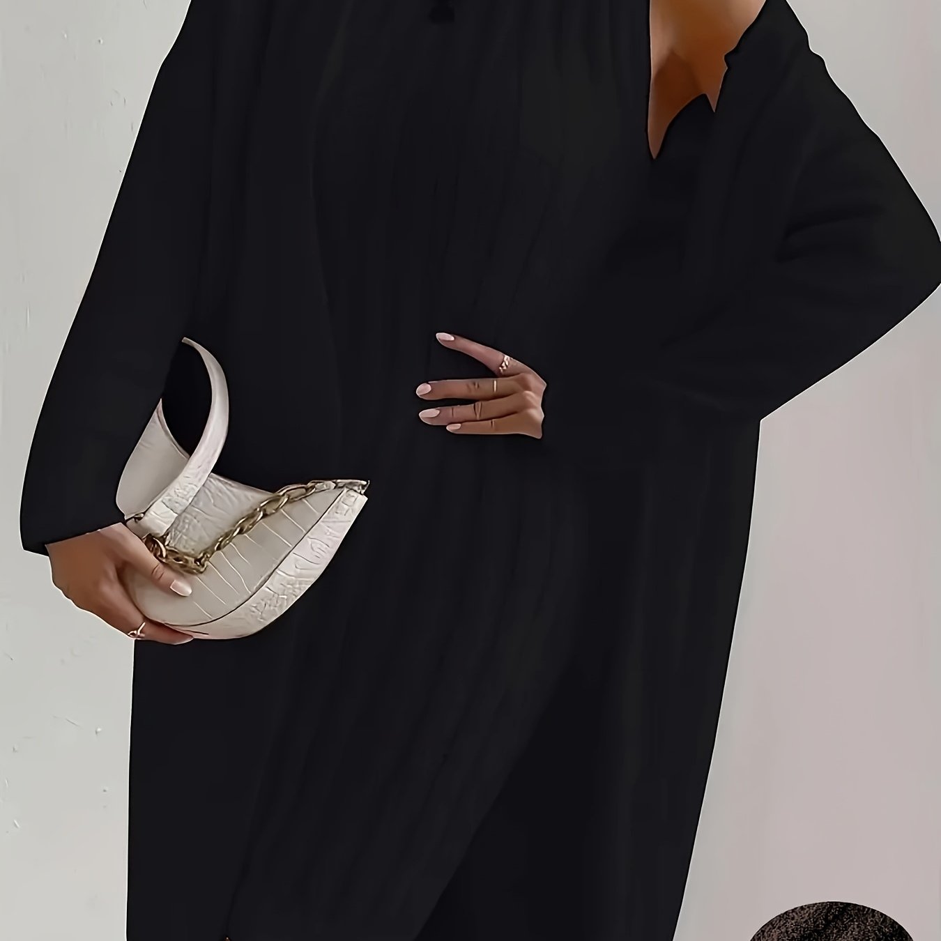 Костюм из двух предметов: повседневное платье из флиса для женщин plus size с кардиганом