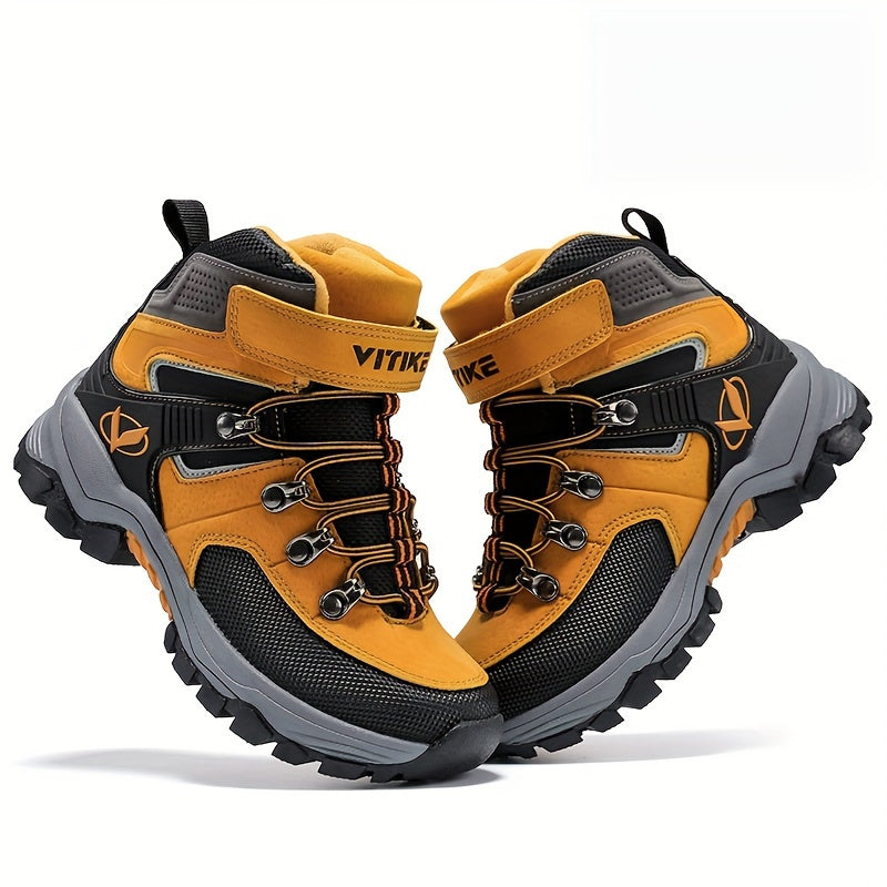 Kids Winter Hiking Boots Boys Girls Waterproof Warm Lining TPR Sole Outdoor Trekking