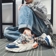 Men's Low Top Mesh Sneakers for Walking Running Shock Absorbing Breathable Casual