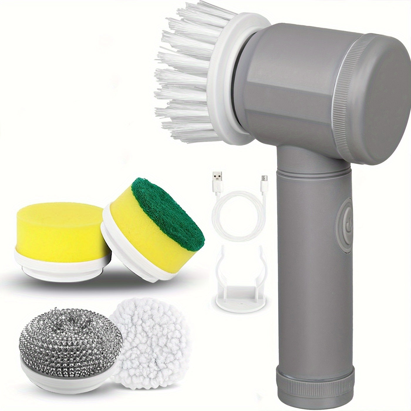 5-in-1 Electric Spin Scrubber Cordless Cleaning Brush with USB Rechargeable