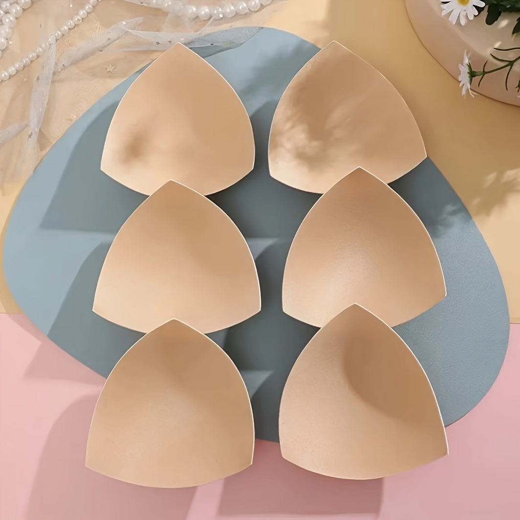 Women's Invisible Triangular Sponge Bra Pads Set for Support and Enhancement