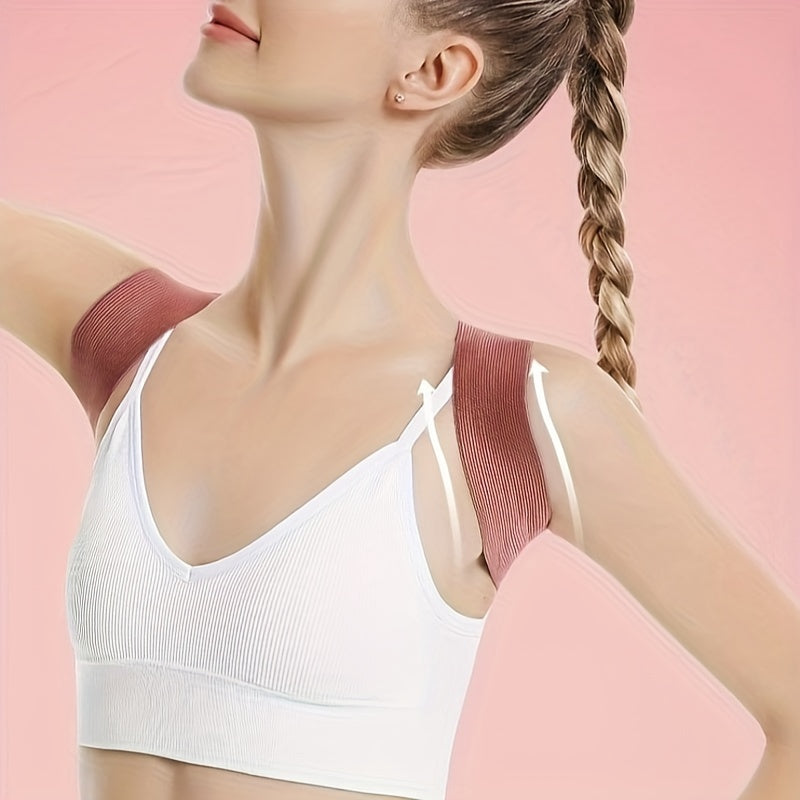 Women's Breathable Back Support Brace with Shoulder Corrector and Open Shoulder Design