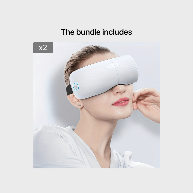 Cordless Eye Massager with Heat Air Compression Vibration Noiseless Mask