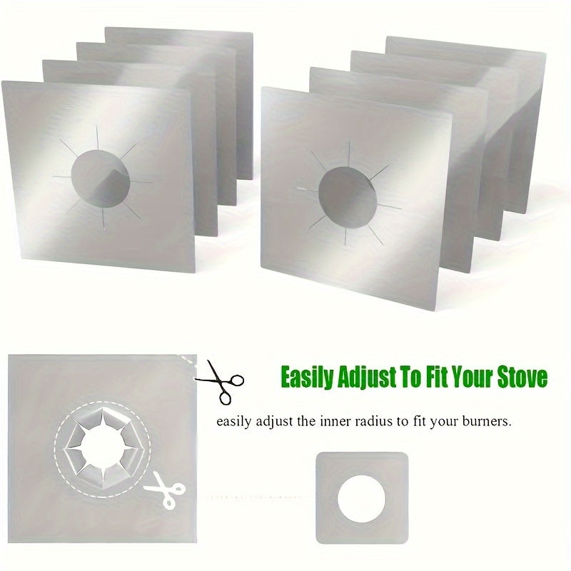 Juego de 6 tapetes para estufa de gas resistentes al calor, a prueba de aceite, reutilizables, protectores de cocina