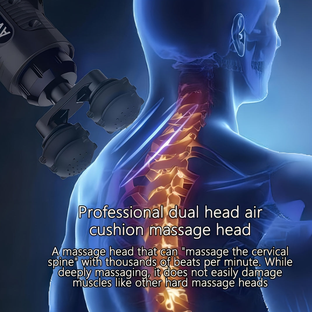 Masajeador eléctrico para músculos con pantalla táctil LCD de 30 niveles y 7 cabezales, de grado profesional