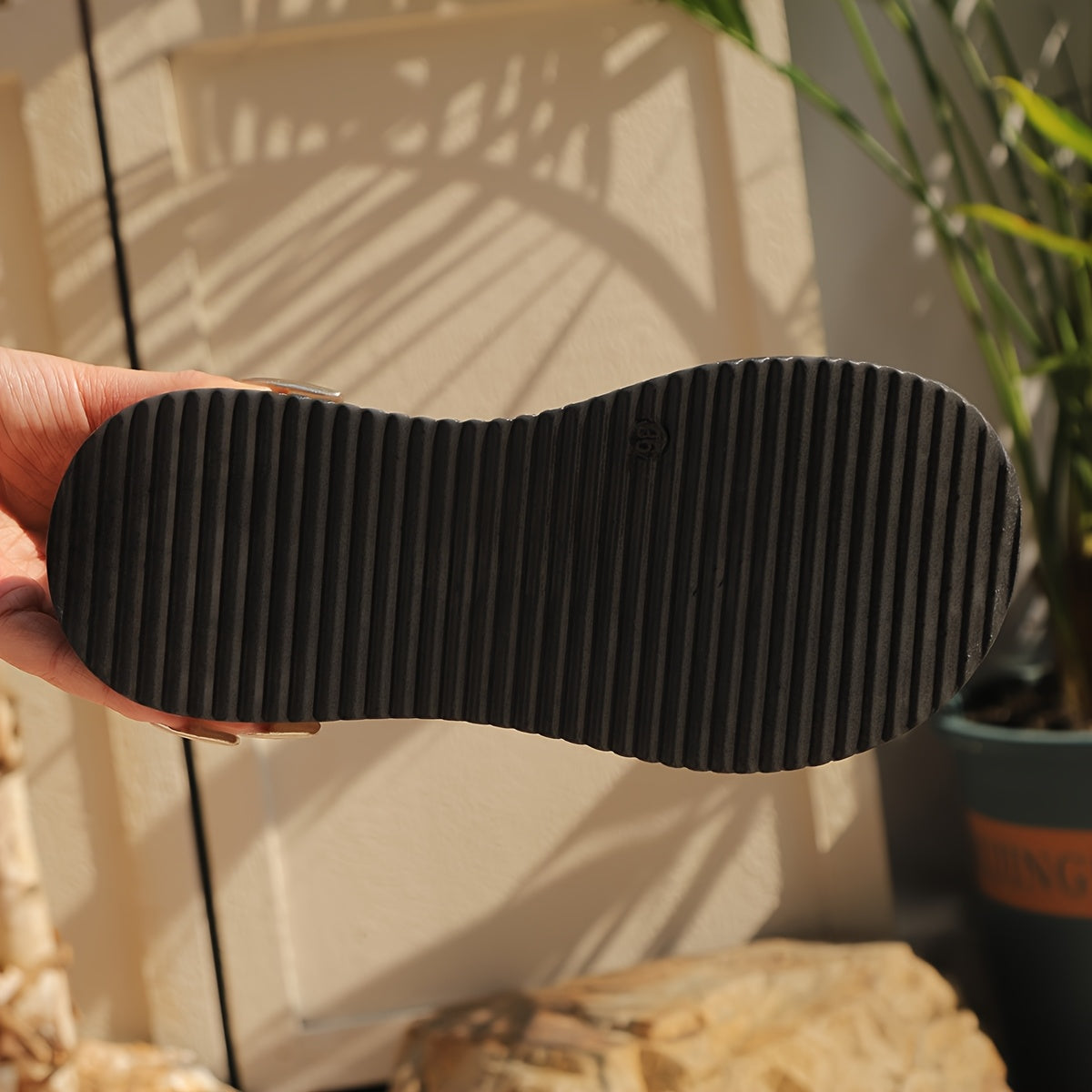 Women's Beige Black Vintage Flats Casual Shoes Round Toe Ankle Strap