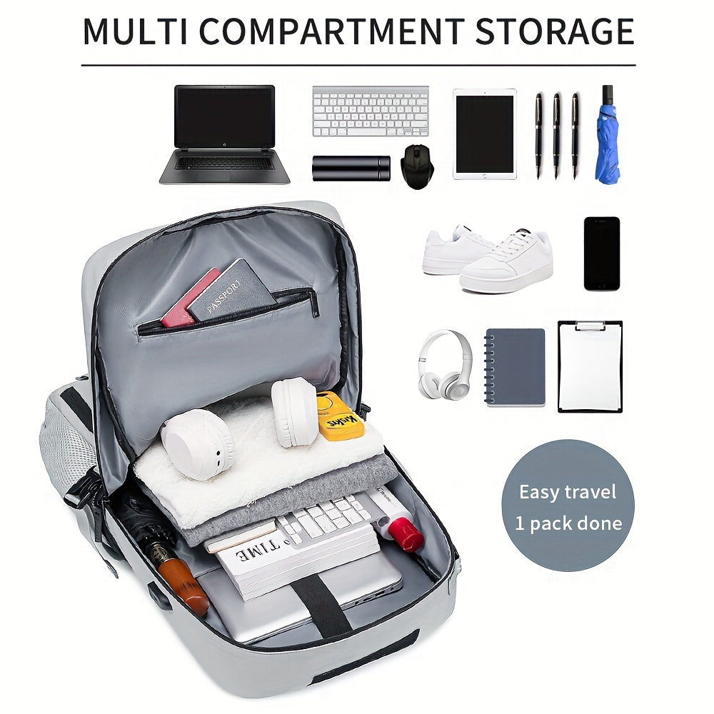 3-in-1 Nylon Laptop Backpack for Travel and Business Large Capacity