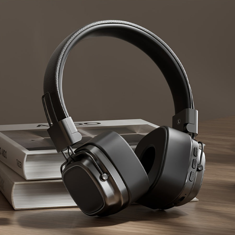 Vintage-Inspired Wireless Over-Ear Headphones with 5.3 Chip for Gaming and Music