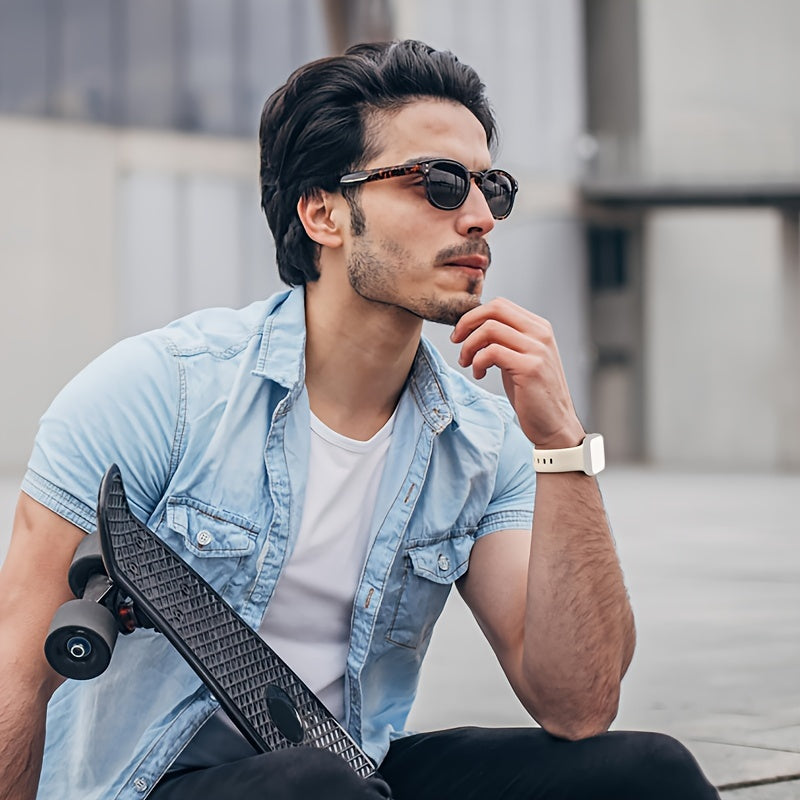 Waterproof Silicone Watch Strap with Buckle for 38/40/41mm and 42/44/45/49mm Apple Watch Compatible with Series 1-9 and Ultra Sports Replacement Band for Men Women