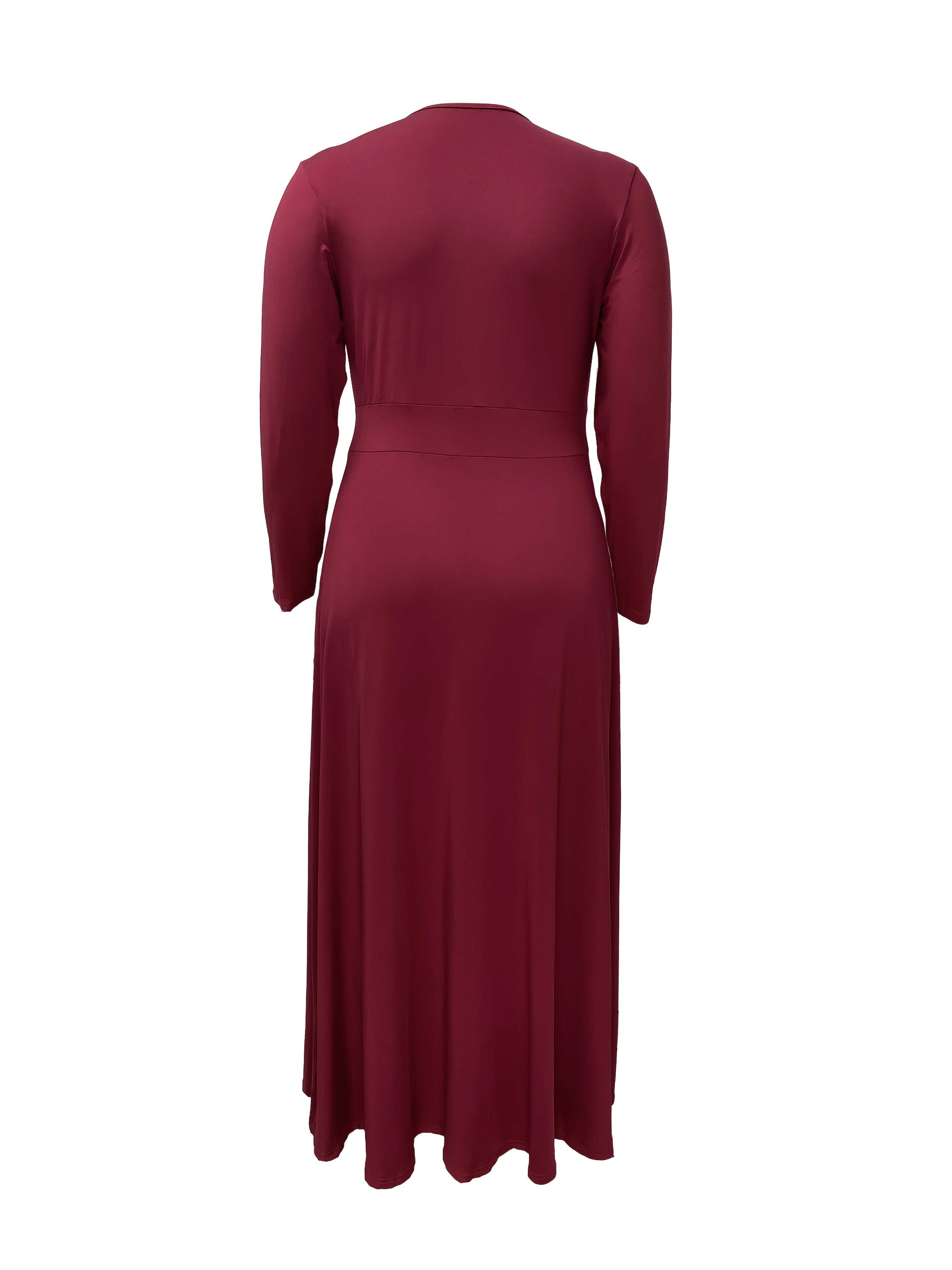 Plus Size Deep V High Slit Nightgown Sexy Home Dress