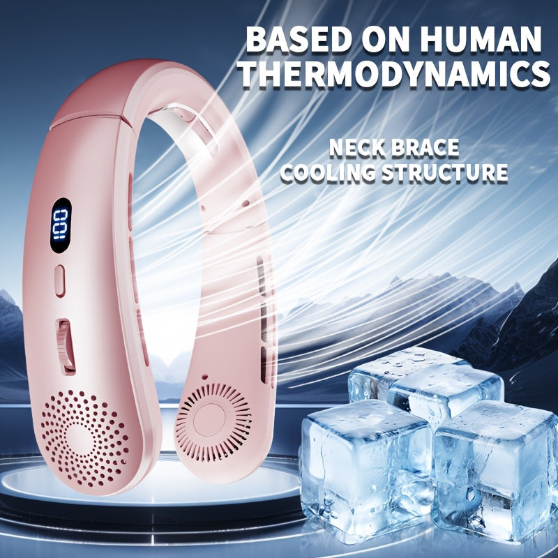Portable Neck Fan Mini Bladeless Wearable USB Rechargeable Personal Cooler