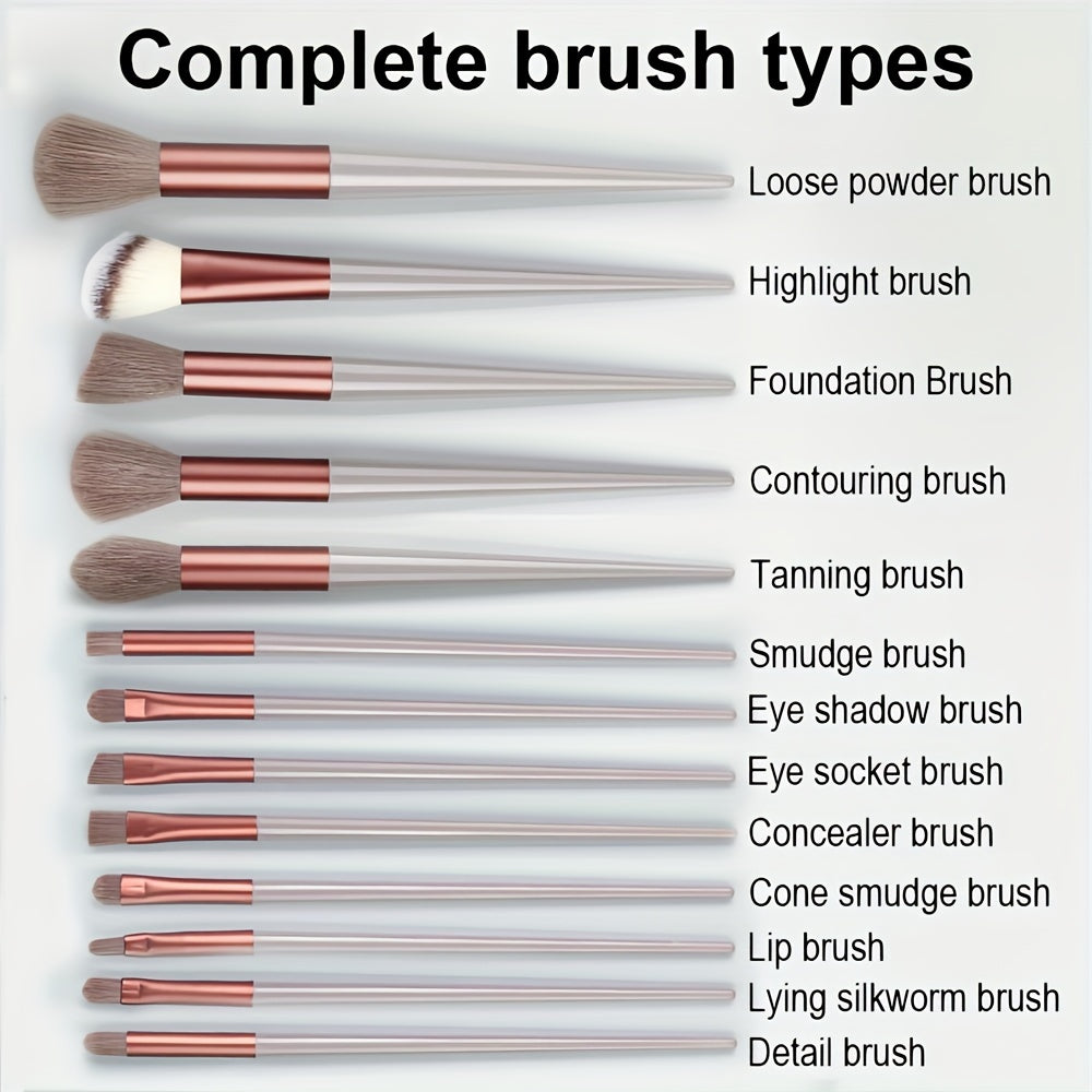 Synthetic Makeup Brush Set for Beginners and Professionals with Travel Case