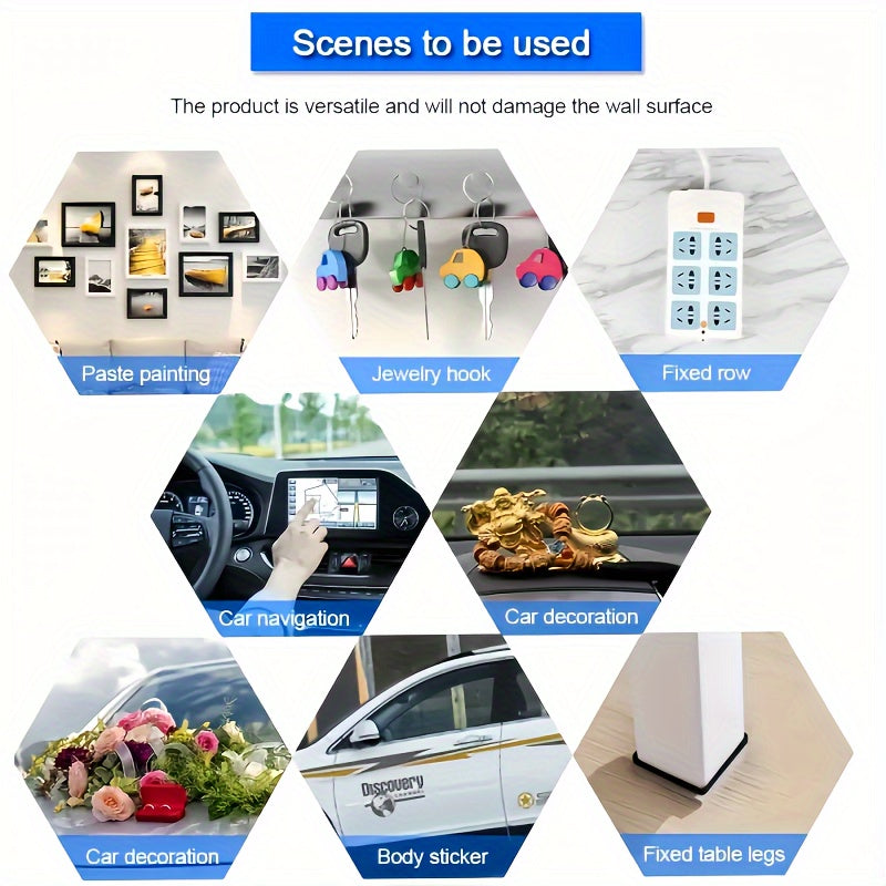 Heavy Duty Double-Sided Tape with Fiberglass Mesh Waterproof Transparent Mounting Tape for Walls Glass and Surfaces