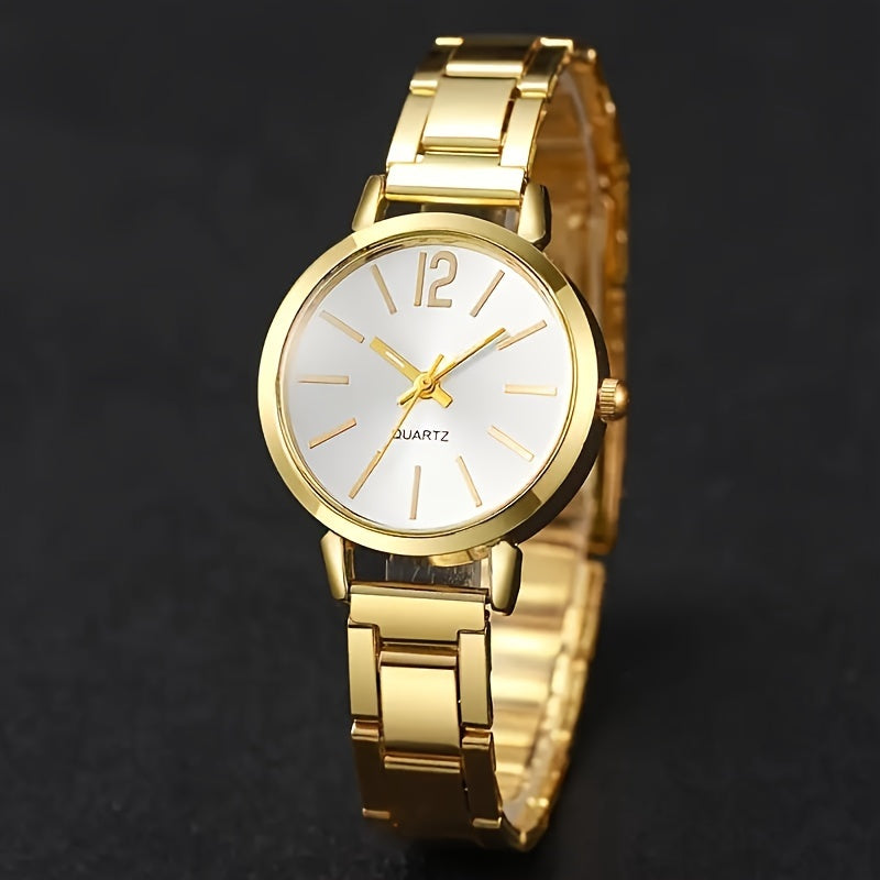 Women's Alloy Quartz Watch with Love Bracelet Chic Wristwear for Women