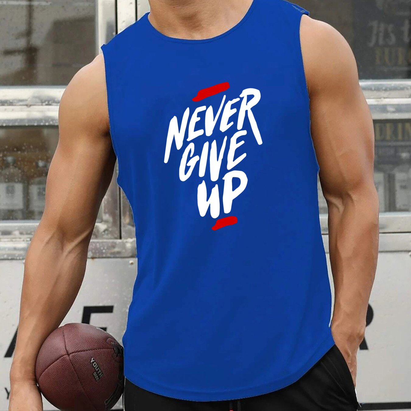 Men's Summer Muscle Tank Top Breathable Sweat-Wicking Quick-Dry Sleeveless Gym Basketball