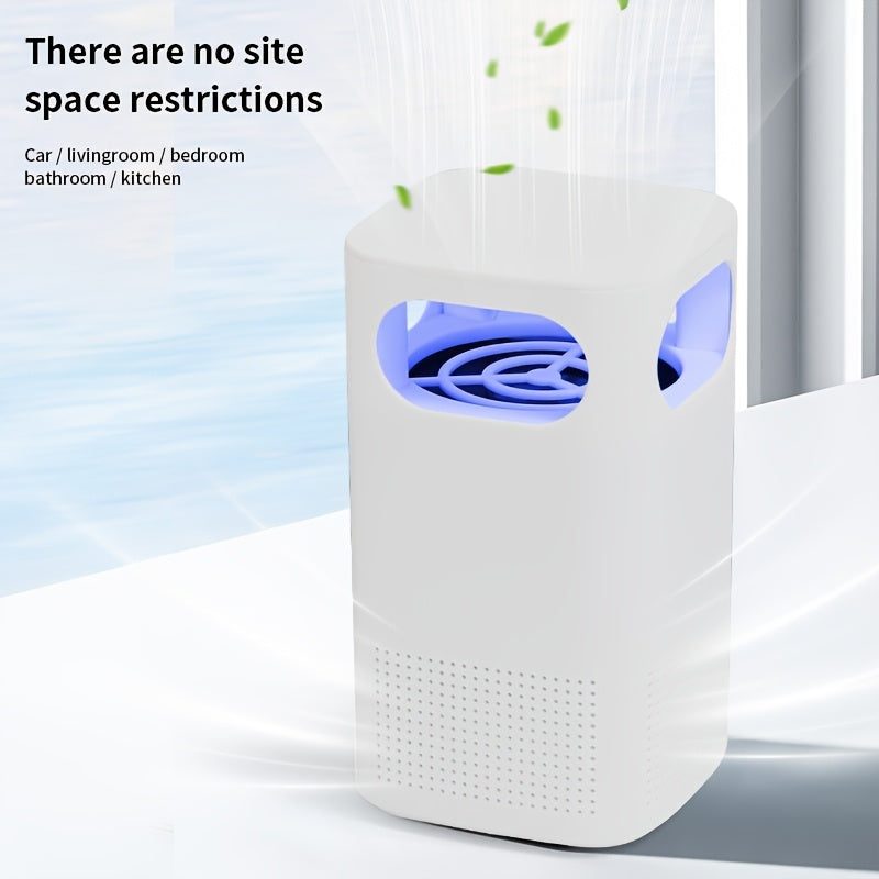 USB Air Purifier with Strong Duct System High-Speed Motors Quiet Operation Blue LED for Bedroom Kitchen Living Room