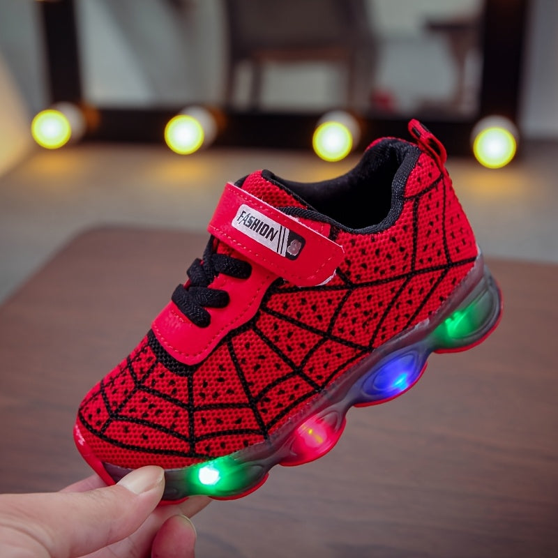 Light-Up Running Shoes for Boys and Girls Sizes 21-36 Mesh Casual Sneakers