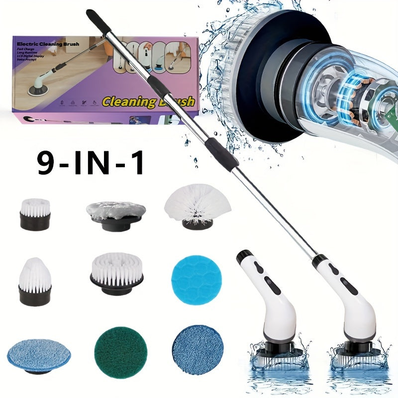 9 ta cho'tka boshli, sozlanadigan tutqichli simsiz elektr burilish qavat yuvish mashinasi