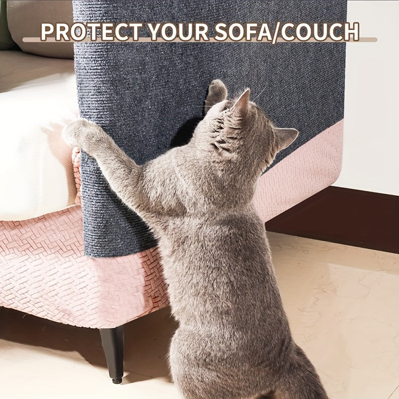 Cat Scratching Mat Polyester Non-Slip Gray 199.9cm x 40.13cm for Cats