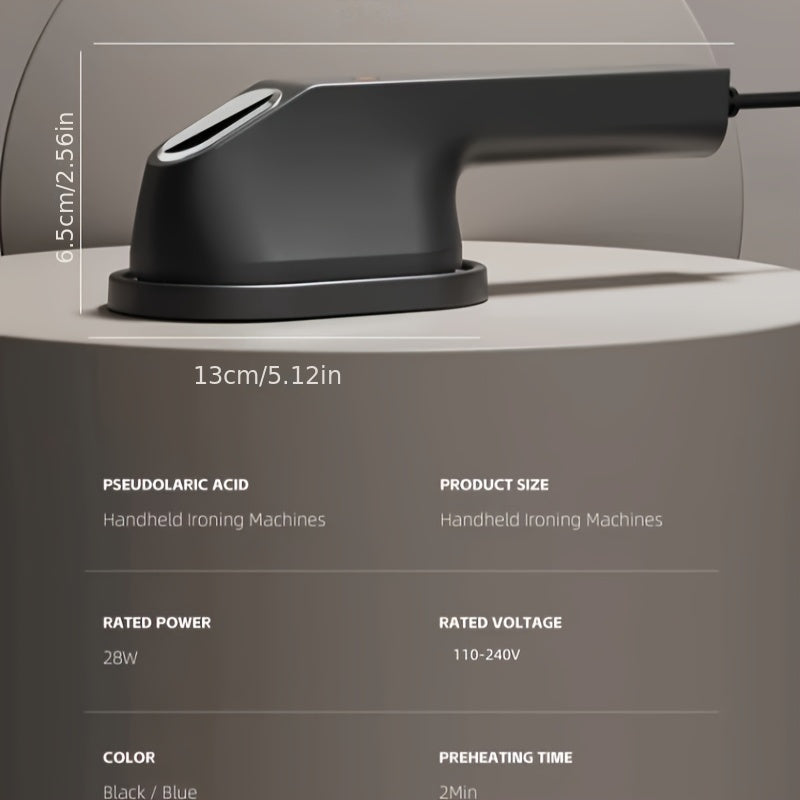 Mini Electric Dry Iron Black Compact Travel Handheld Dryer