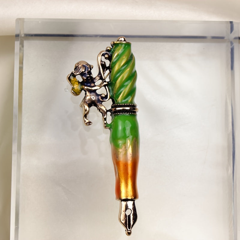 Vintage Angel Enamel Pin Brooch sumkalar va kiyimlar uchun g'alati retro aksessuar