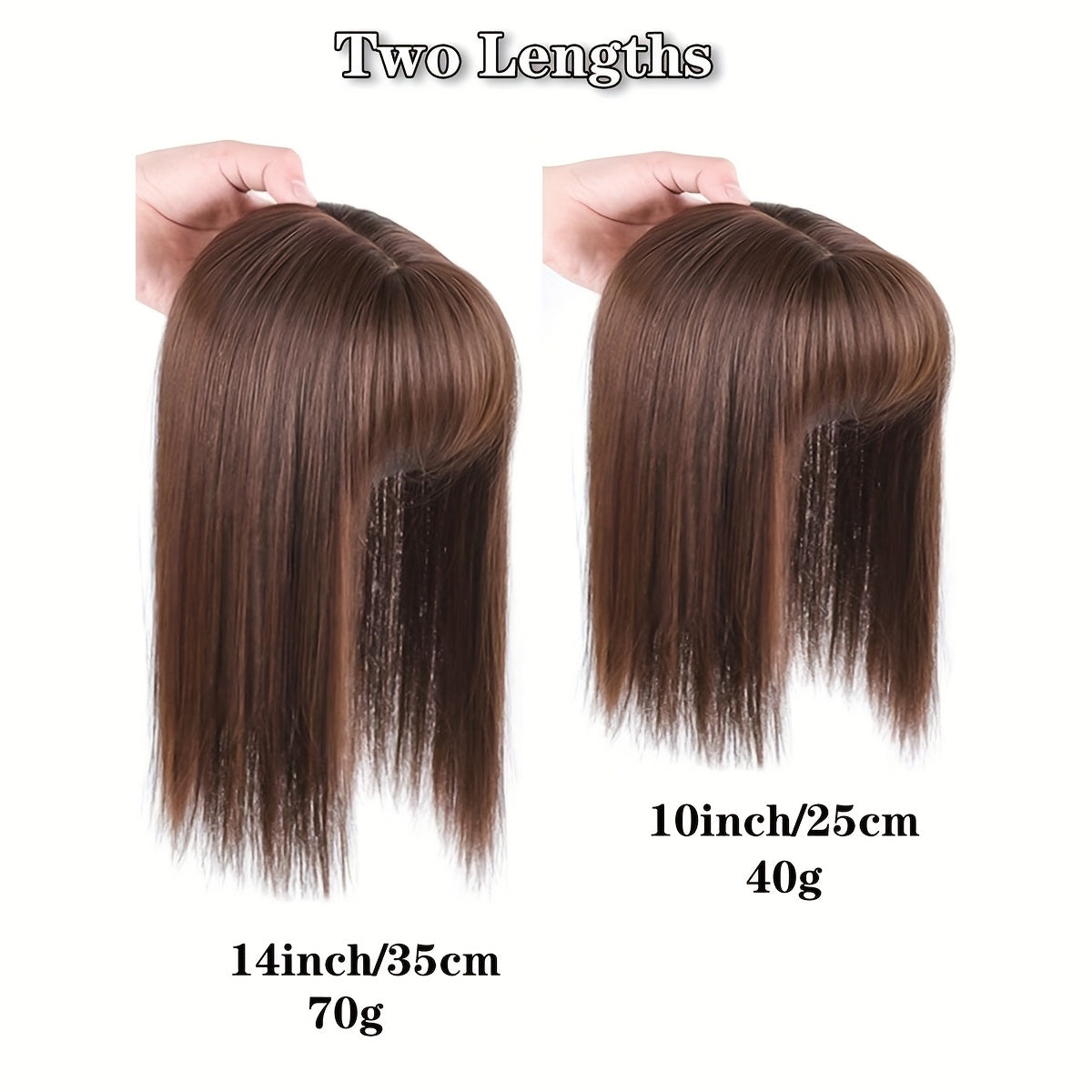 Women Straight Synthetic Clip-In Bangs Hair Extensions Natural Looking
