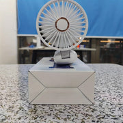 Rechargeable Handheld Fan with 5 Speeds, LED Display, Foldable, Portable