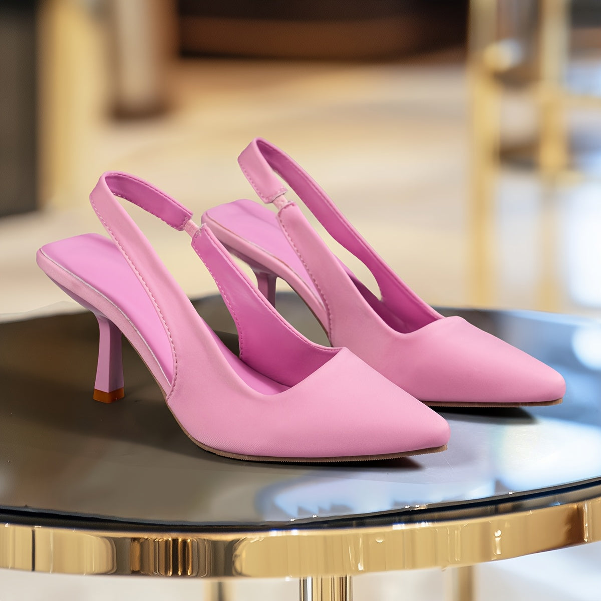 Women's Fashion Solid Color Ankle Strap High Heels Open Toe Pumps