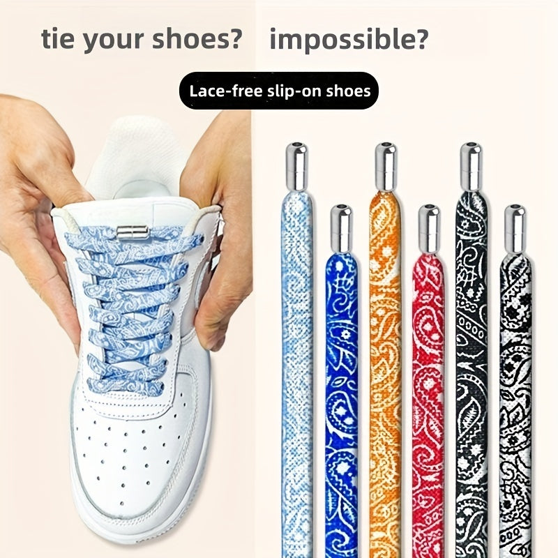 Adult No Tie Elastic Shoe Laces Pair Low Profile Easy To Wear