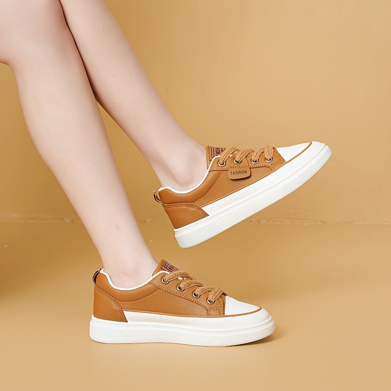 Women Breathable White Skate Sneakers Lightweight Casual Shoes For Fitness