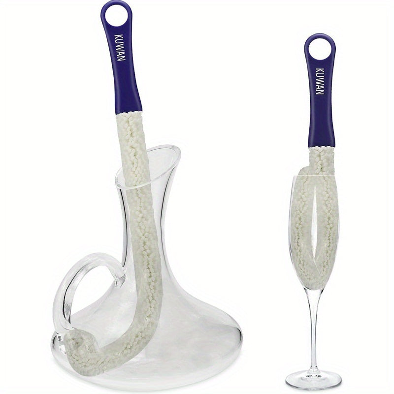 Bendable Wine Decanter Brush for Red Wine Cups High Foot Cup Cleaner