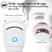 Electric Eyelash Curler with 3-Level Temperature Control USB Rechargeable Portable Makeup Tool