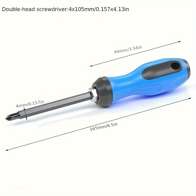 Universal Magnetic Screwdriver Set High Carbon Steel Dual-Purpose Phillips Flathead for Home and Computer Repair