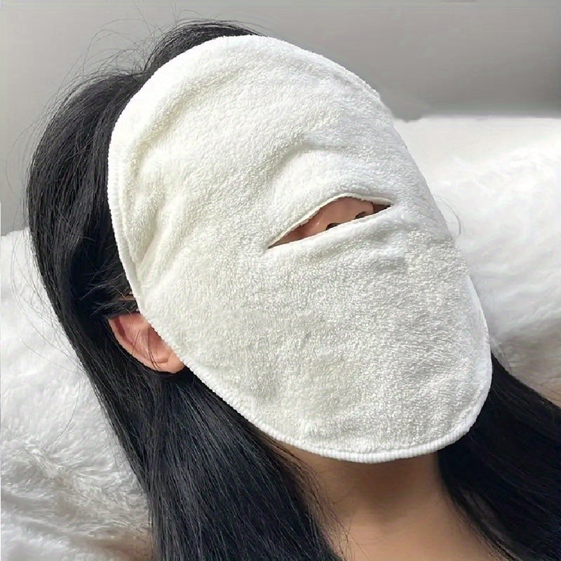 Unisex Hot Compress Towel Face Mask for Skin Care and Steam Therapy
